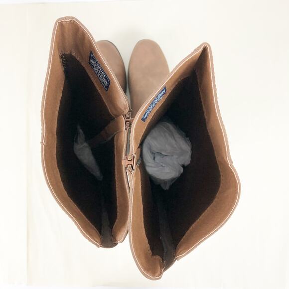 Nautica Womens Rebeka Riding Boots Size 10 Brown Knee High Faux Leather NWOB - Picture 8 of 11